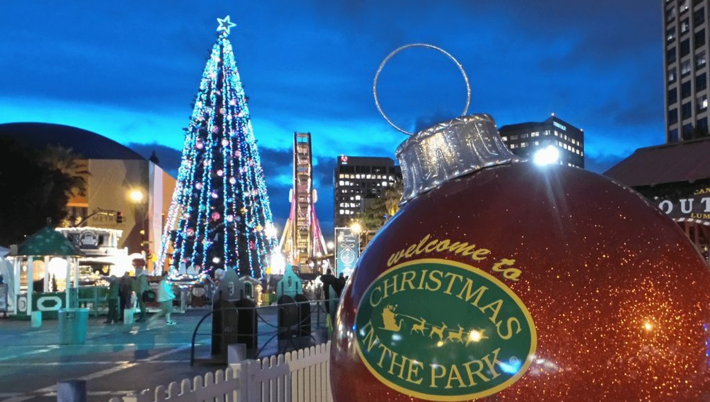 Christmas in the Park, Plaza de Cesar Chavez, artists, murals