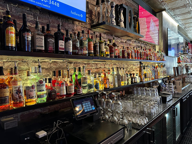 wide selection of drinks at the brit sports pub