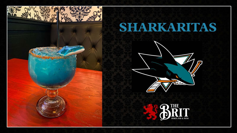 sharkarita, specialty cocktails, the brit sports pub san jose california