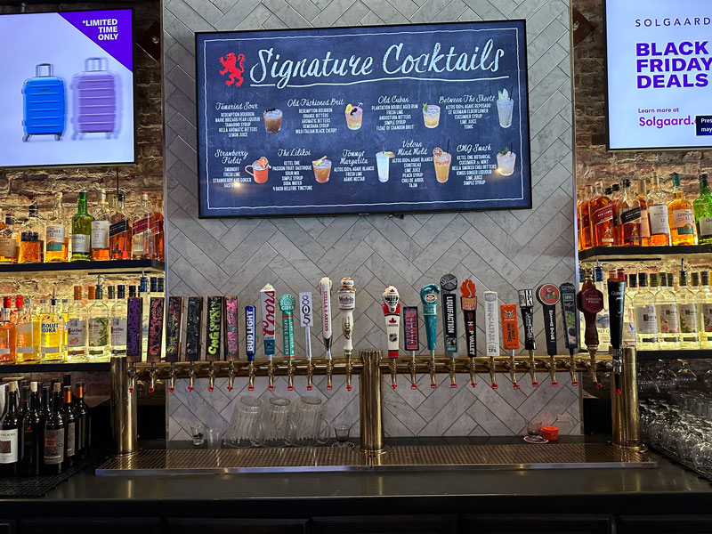 signature cocktails, the brit sports pub san jose