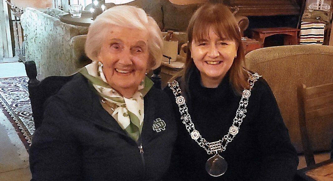 Marie O'Flaherty and Lord Mayor Caroline Conroy Credit Kymberli Weed Brady San Jose Stock