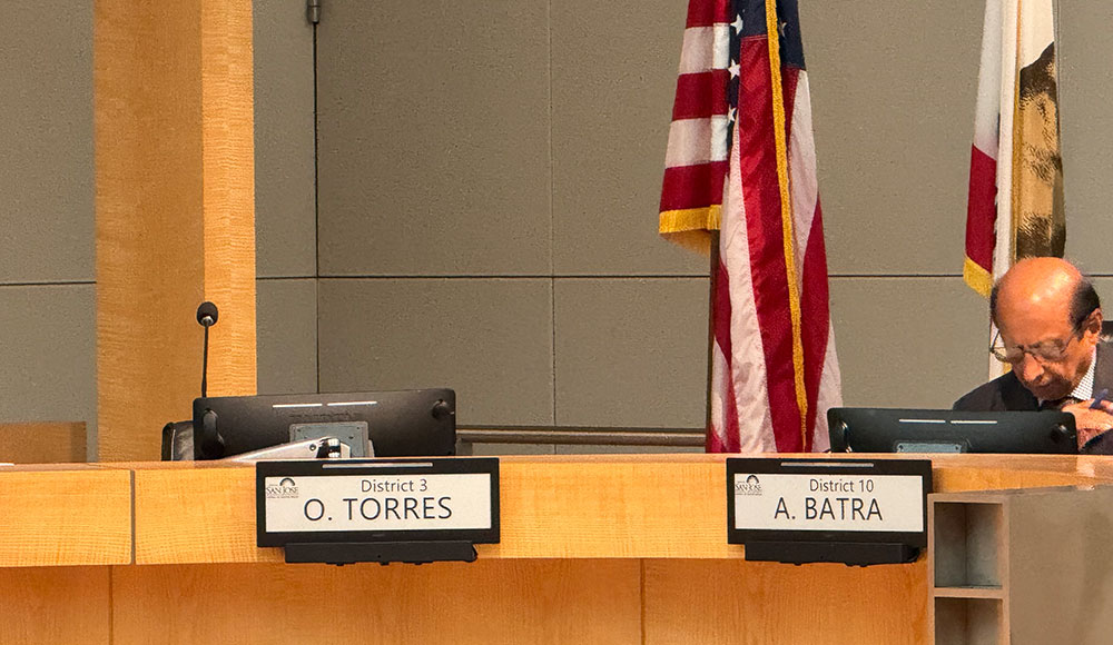 Empty seat at a city meeting