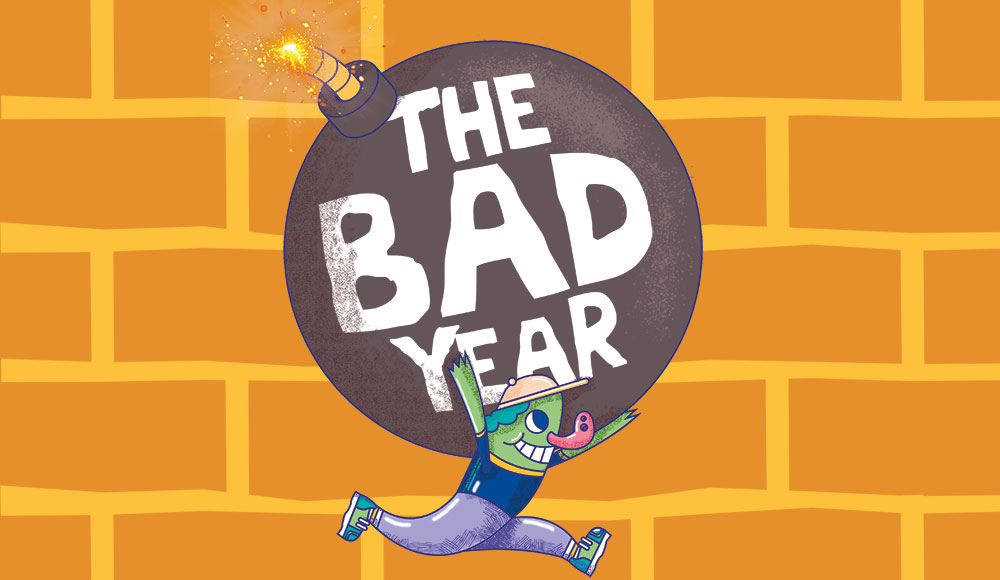 Illustration of a cartoon character carrying a bomb that says 