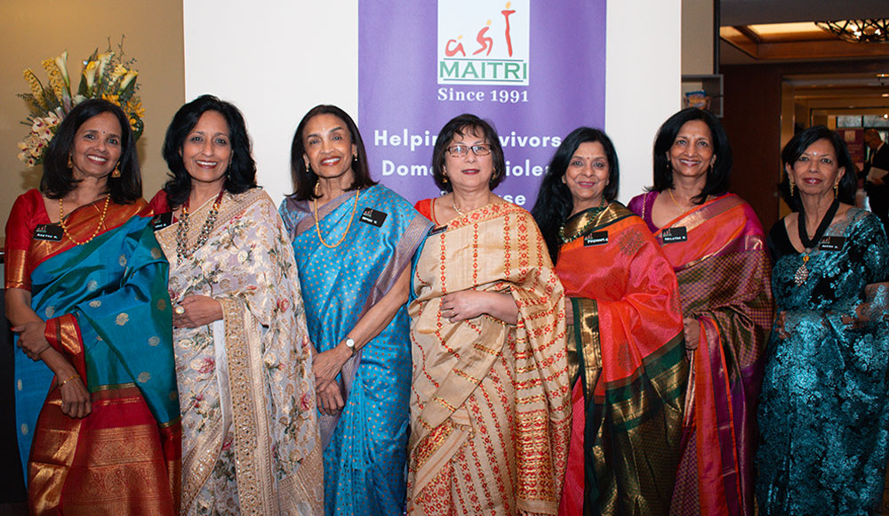 Group of women wearing traditional South Asian attire