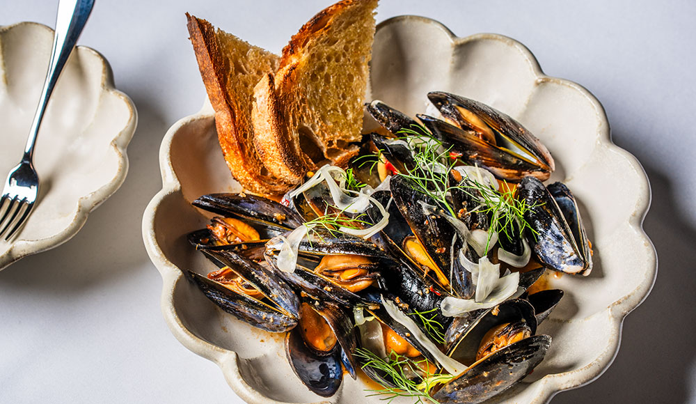 Plate of mussels