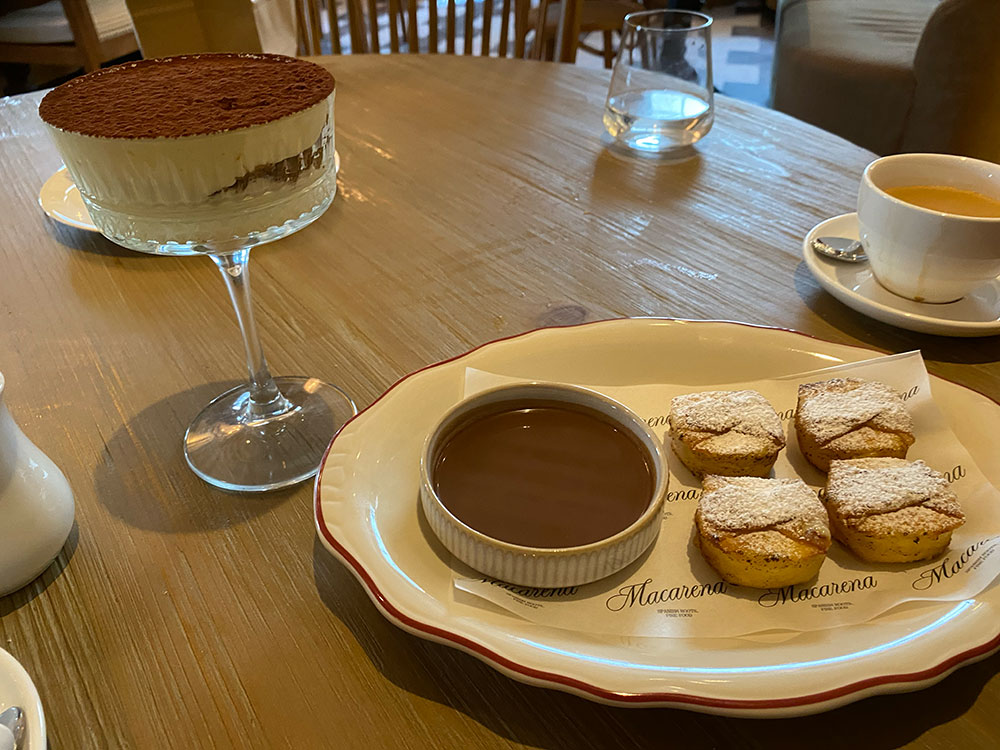 Two desserts on a table