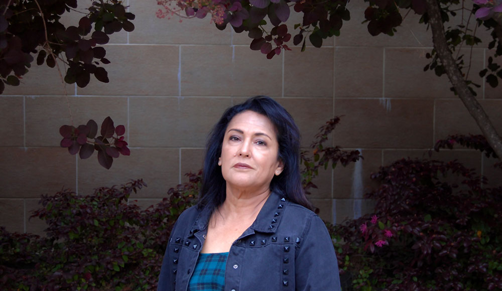 Woman standing outside