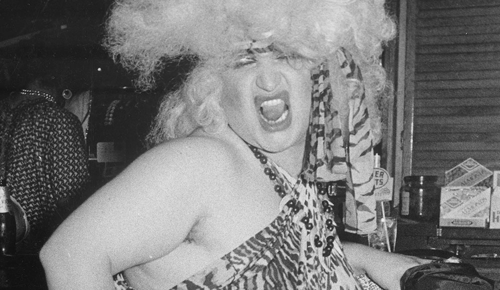 Archival photo of a drag queen