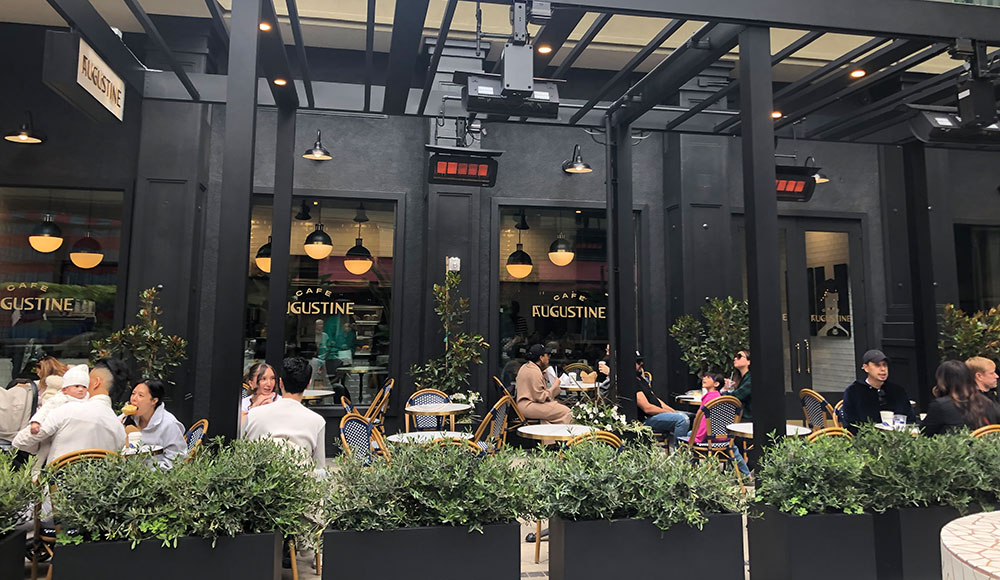 Outdoor patio at a restaurant