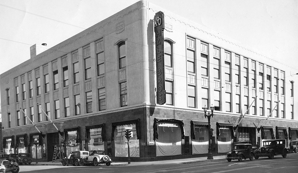 Archival photo of a large building