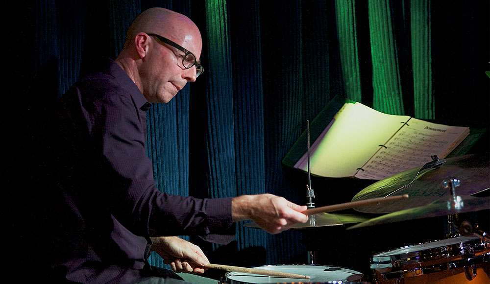 Man playing the drums