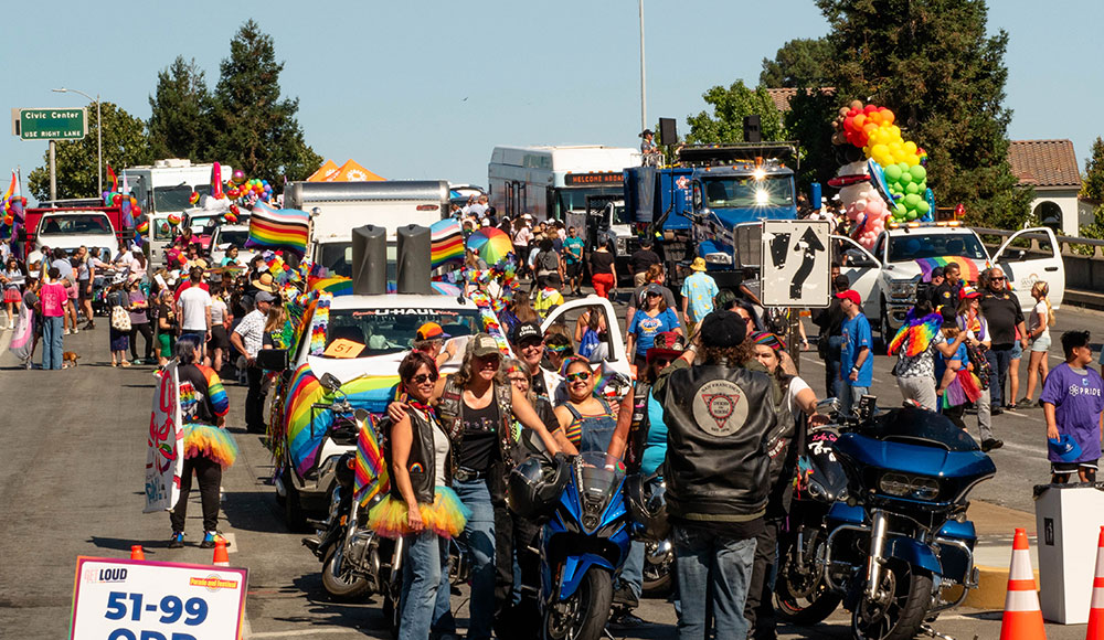 Large congregation of people taking over a freeway