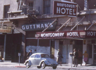 Vintage photo of an old hotel