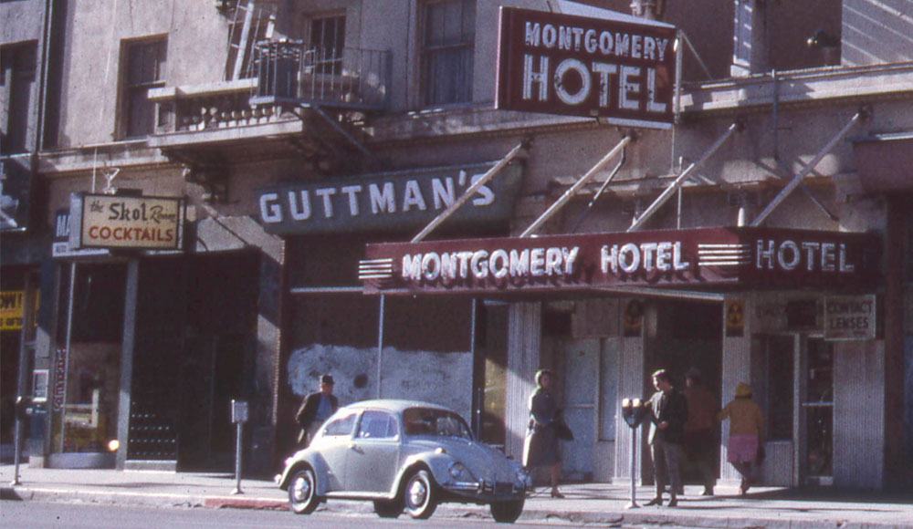 Vintage photo of an old hotel