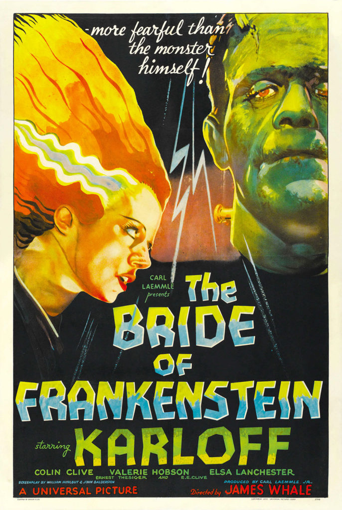 Movie poster for "Bride of Frankenstein"