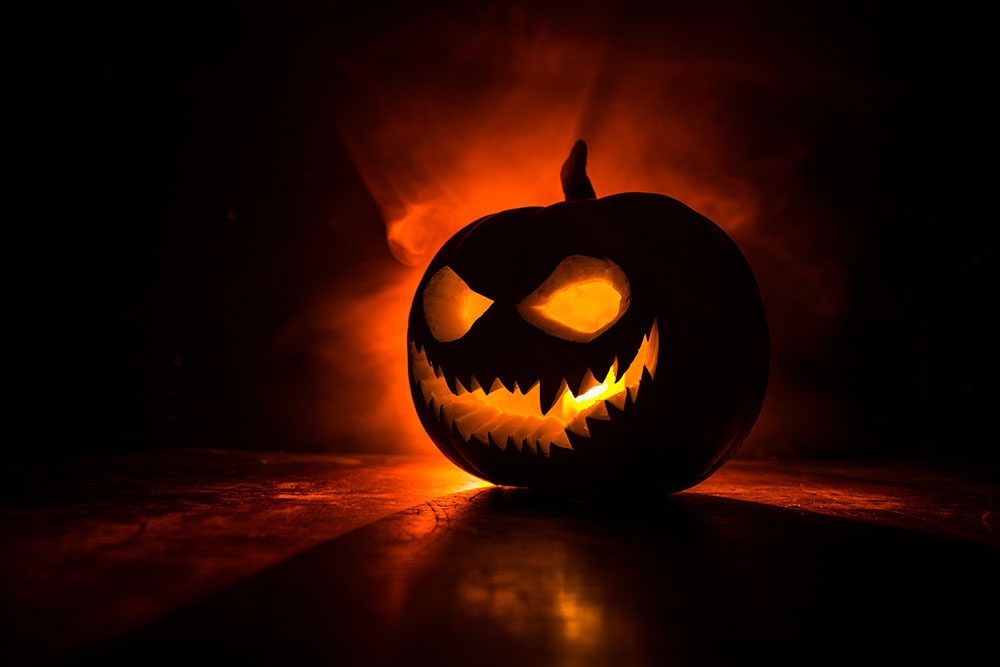 Scary jack-o-lantern
